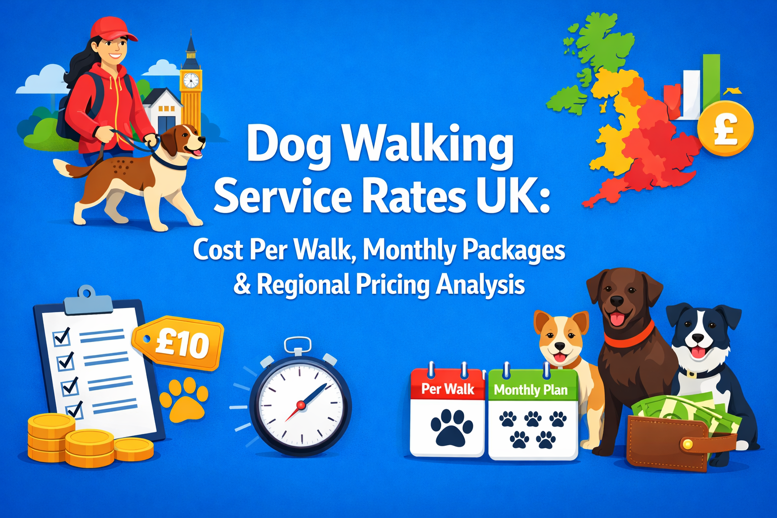 Dog Walking in the UK: Rates, Costs & Prices by City 2025